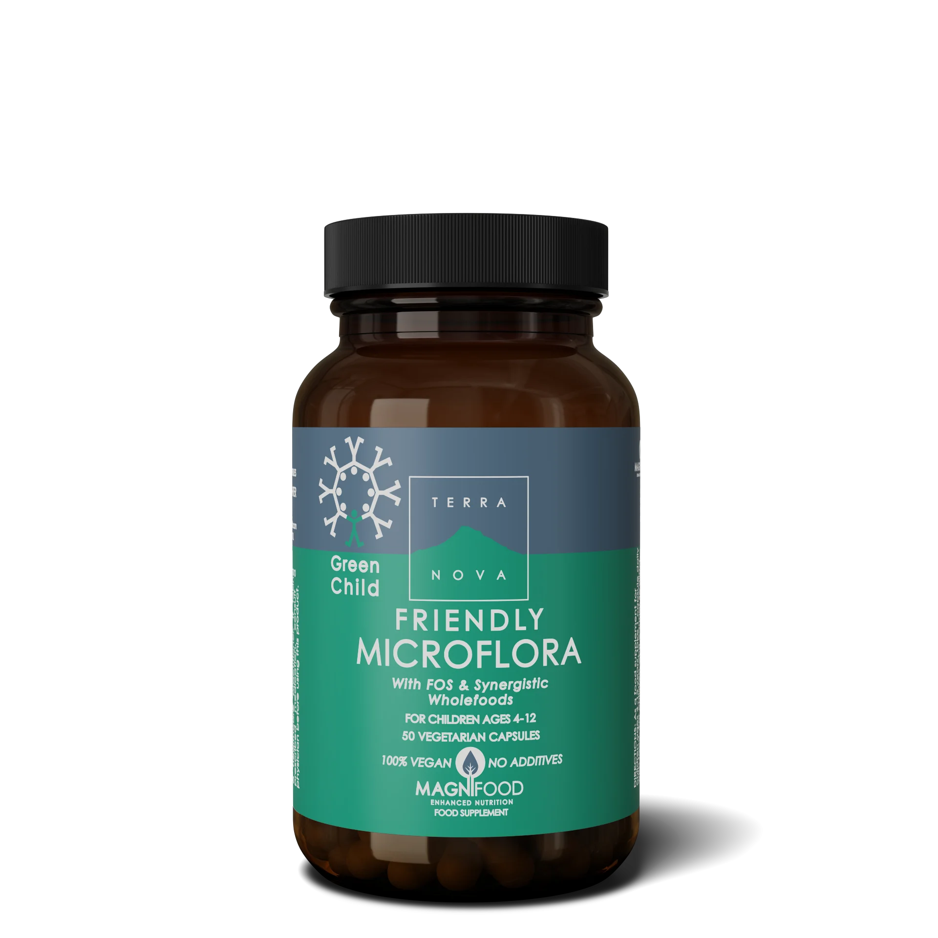 Terranova Health Green Child Friendly Microflora (50 kapsul) - primerno za otroke od 4 do 12 let