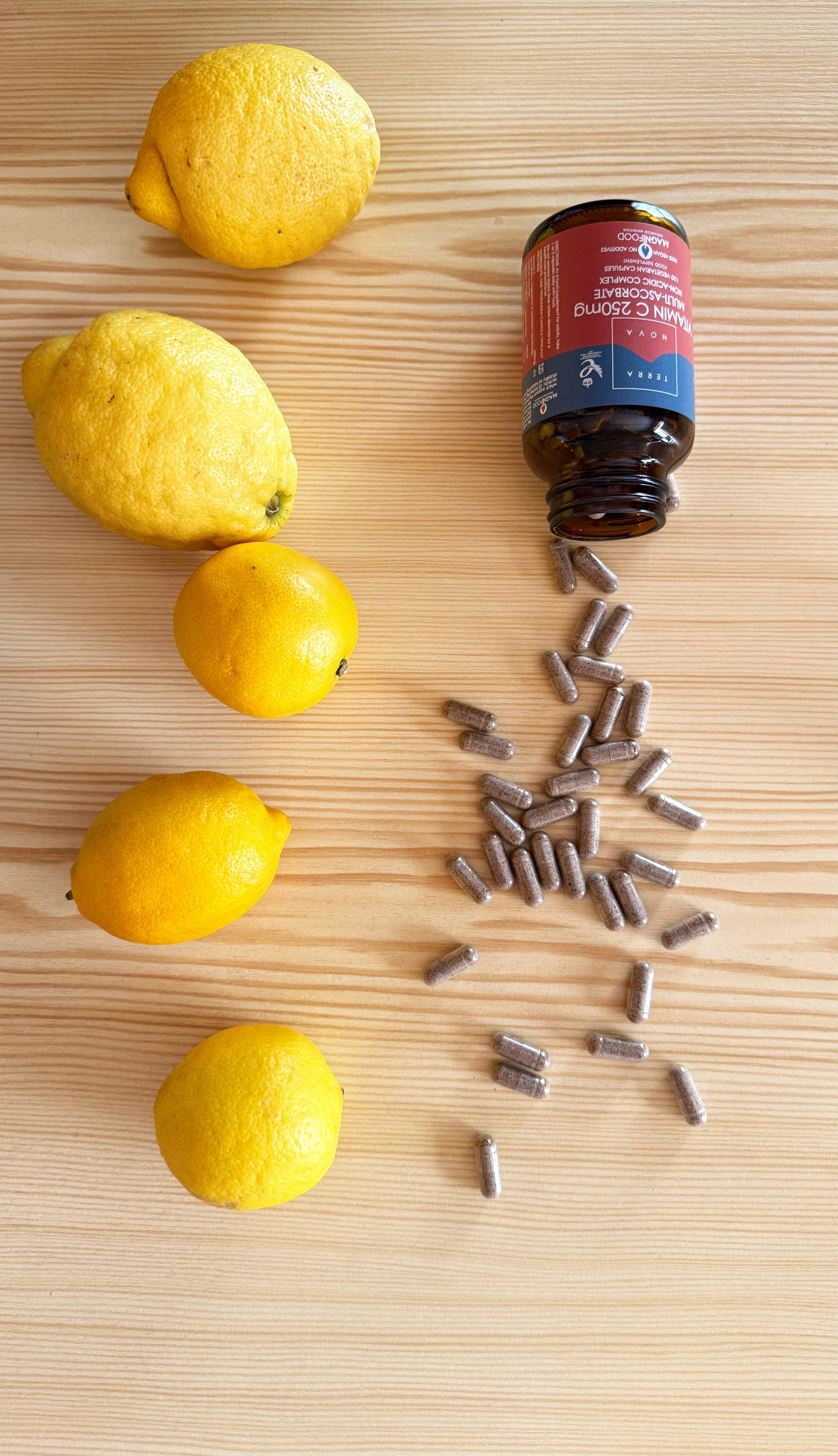Terranova Health Vitamin C 250 mg Kompleks 50 kapsul - v obliki mineralnih askorbatov