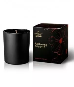 The Greatest Candle in the World Dišeča sveča v črnem steklu (170 g) - darjeeling flower