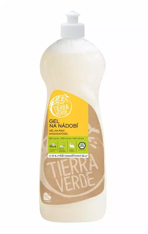 Tierra Verde Gel za pomivanje posode z ekološkim limoninim oljem (1 l)
