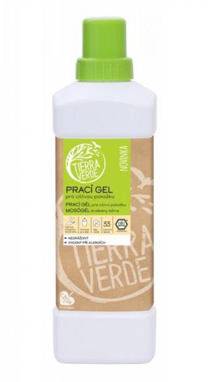 Tierra Verde Pralni gel za občutljivo kožo (1 l) - idealen za osebe z ekcemi, alergike in otroke