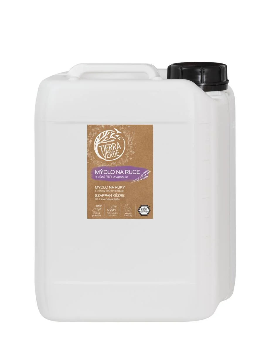 Tierra Verde Tekoče milo za roke - BIO sivka 100 ml - s češkim bio trpotcem