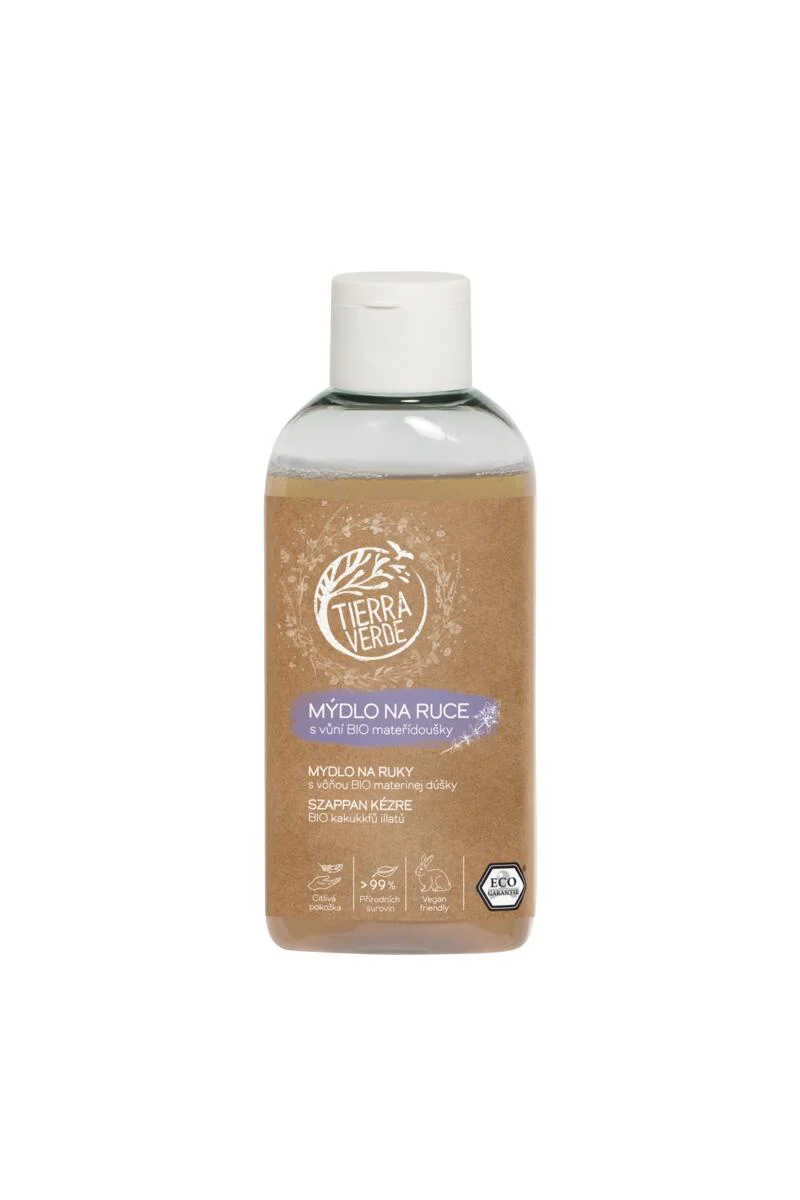 Tierra Verde Tekoče milo za roke - BIO Materina dušica 100 ml - s češkim bio trpotcem