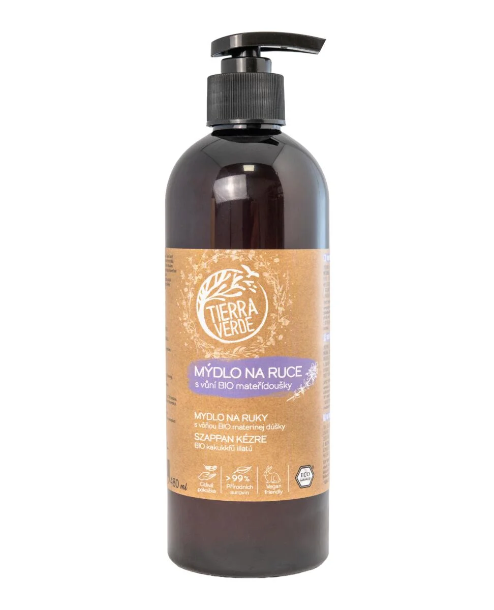 Tierra Verde Tekoče milo za roke - BIO Materina dušica 290 ml - s češkim bio trpotcem