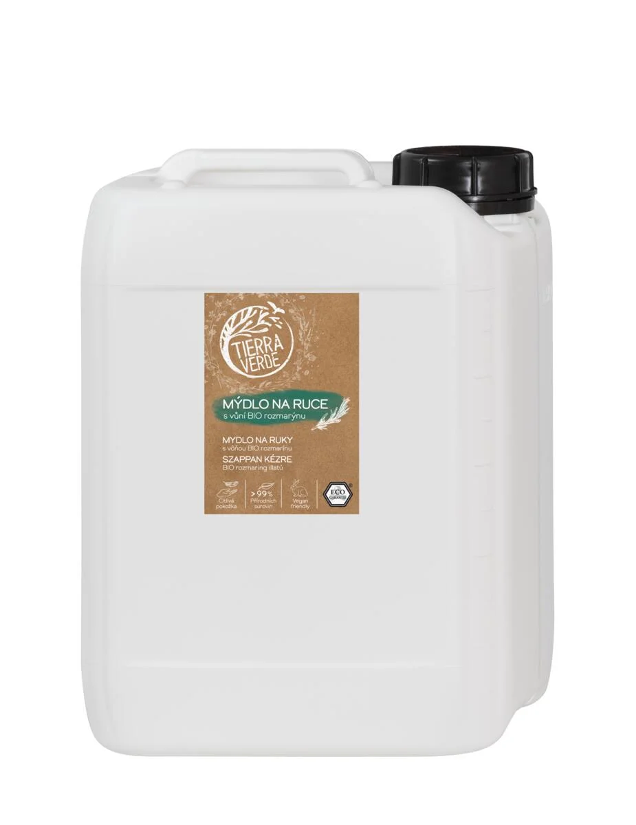 Tierra Verde Tekoče milo za roke - BIO Rožmarin 290 ml - s češkim bio trpotcem