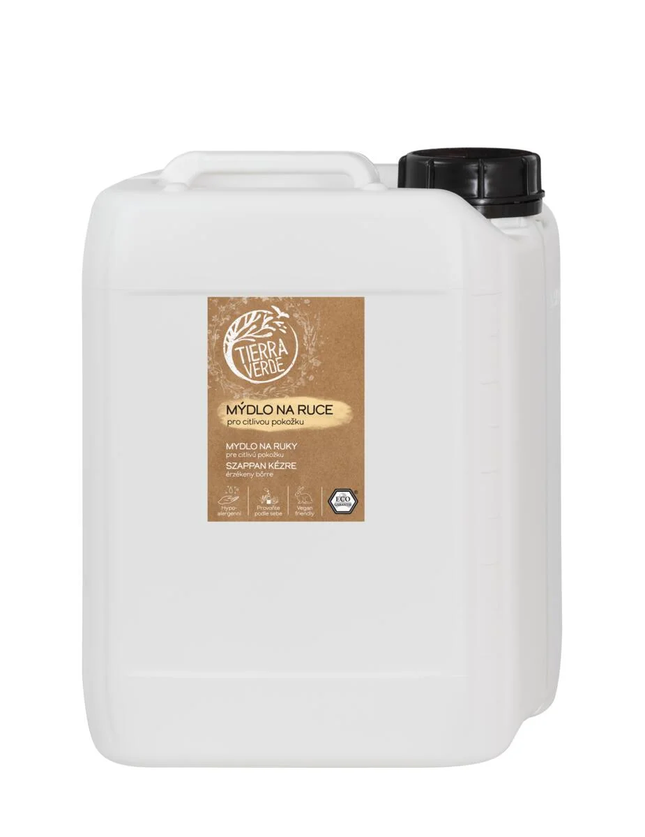 Tierra Verde Tekoče milo za roke - občutljiva koža 290 ml - s češkim bio trpotcem