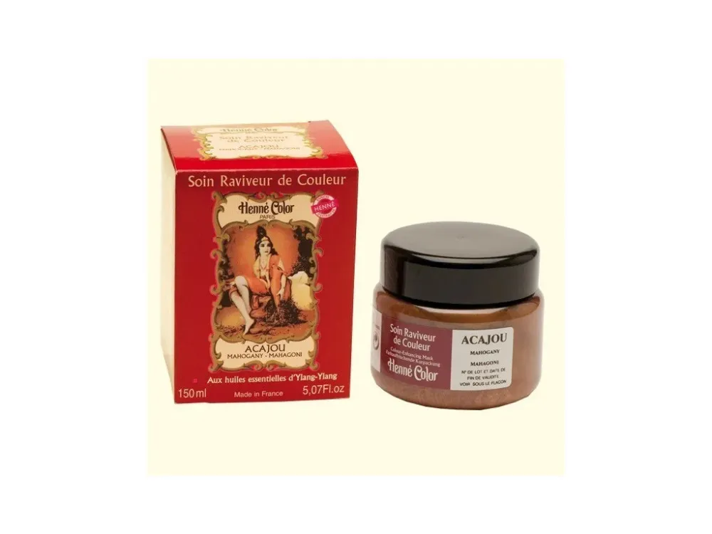 Henné Color Obarvana negovalna maska za lase 150ml Mahagoni