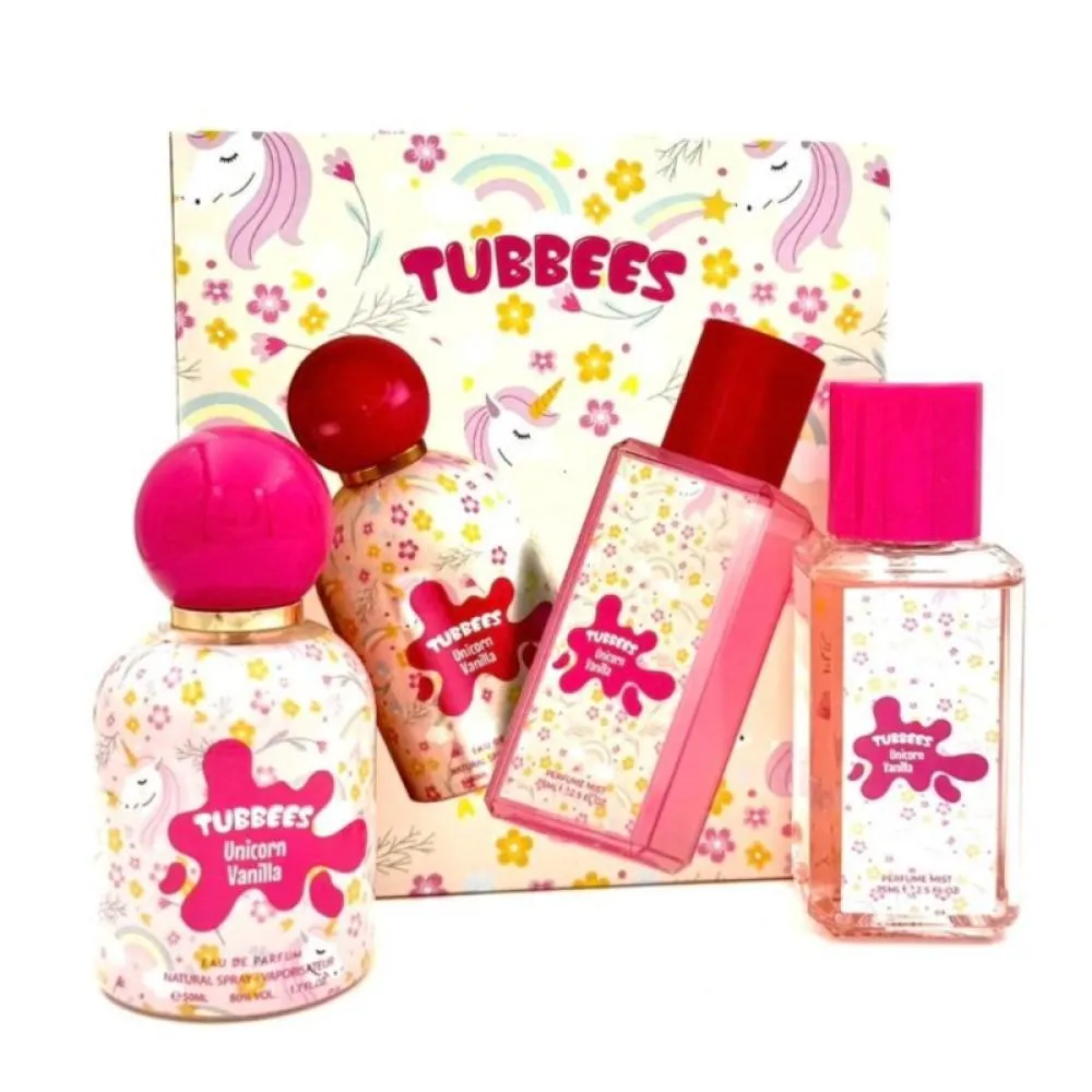 Tubbees Unicorn Vanilla parfumska voda za ženske 50 ml + sprej za telo 75 ml