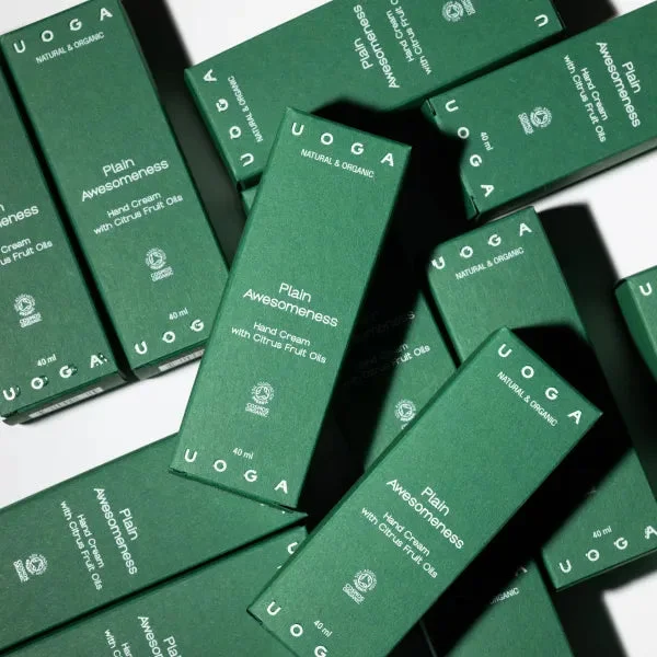 Uoga Uoga Vlažilna krema za roke Plain Awesomeness BIO (40 ml) - s svežim citrusnim vonjem