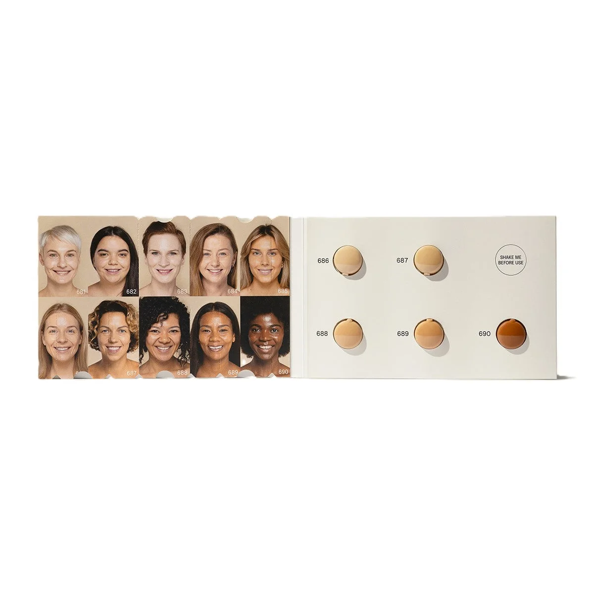 Uoga Uoga Set testerjev Tekoči mineralni puder in serum SPF 20 BIO (10 x 1 ml) - 10 odtenkov pudra