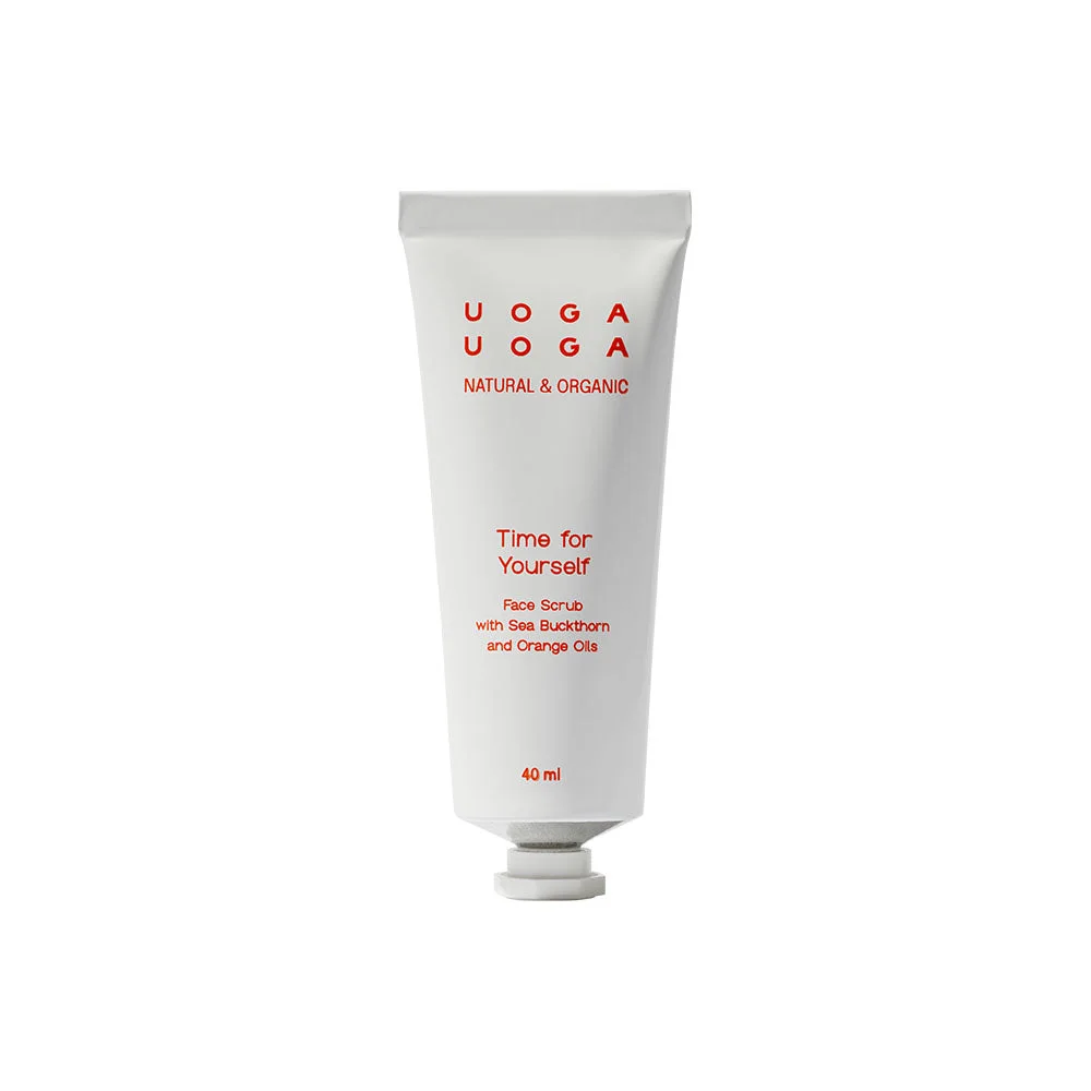 Uoga Uoga Hranilni obrazni piling Time for Yourself z rakitovcem (40 ml) - z oljem sladke pomaranče