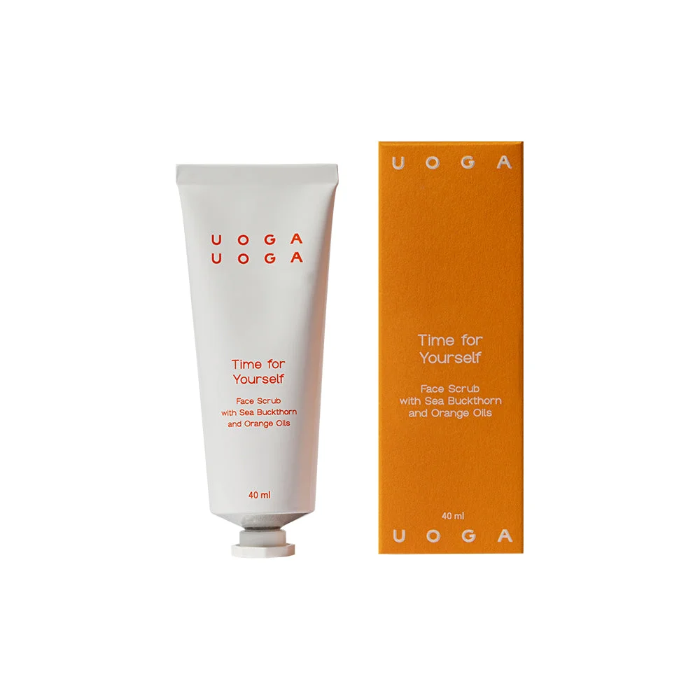 Uoga Uoga Hranilni obrazni piling Time for Yourself z rakitovcem (40 ml) - z oljem sladke pomaranče