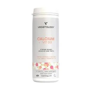 Vegetology Kalcij Vitamin D3, 60 žvečljivih tablet