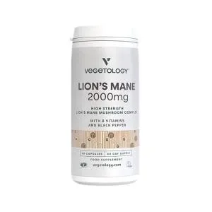 Vegetology Veganska levja griva 2000 mg B-kompleksa, 60 kapsul