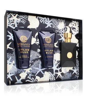 Versace Dylan Blue Pour Homme darilni set 50 ml + gel za prhanje 50 ml + balzam po britju toaletna voda za moške