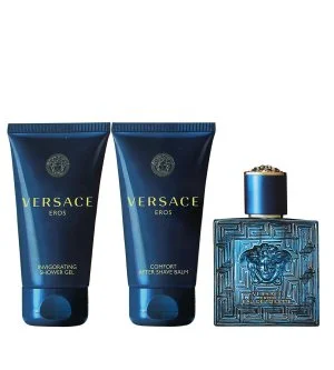 Versace Eros darilni set 50 ml + gel za prhanje 50 ml + balzam po britju toaletna voda za moške