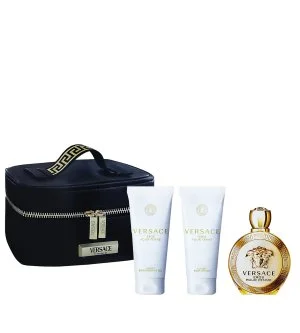 Versace Eros Pour Femme darilni set + losjon za telo 100 ml + gel za prhanje 100 ml + kozmetična torbica parfumska voda za ženske