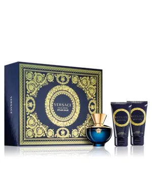 Versace Dylan Blue Pour Femme darilni set za ženske parfumska voda 50 ml + mleko za telo 50 ml + gel za prhanje 50 ml