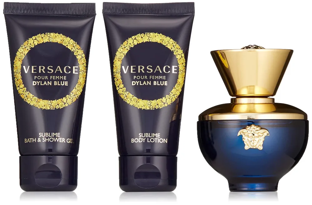 Dylan Blue Pour Femme darilni set za ženske parfumska voda 50 ml + mleko za telo 50 ml + gel za prhanje 50 ml 50 ml + tělové mléko 50 ml + sprchový gel 50 ml