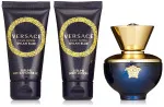 Dylan Blue Pour Femme darilni set za ženske parfumska voda 50 ml + mleko za telo 50 ml + gel za prhanje 50 ml 50 ml + tělové mléko 50 ml + sprchový gel 50 ml