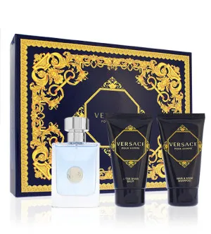 Versace Pour Homme darilni set za moške toaletna voda 50 ml + balzam po britju 50 ml + gel za prhanje 50 ml