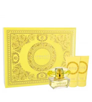 Versace Yellow Diamond darilni set za ženske toaletna voda 50 ml + mleko za telo 50 ml + gel za prhanje 50 ml