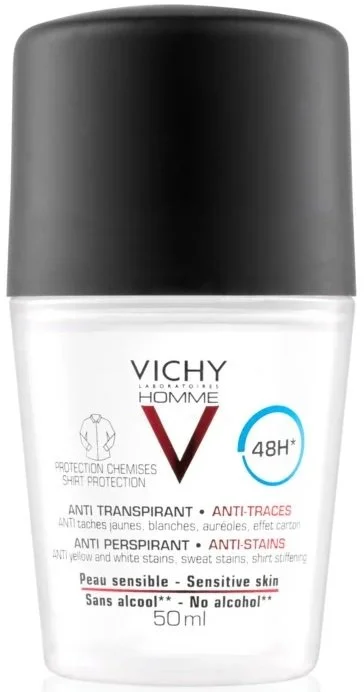Homme 48-urni antiperspirant proti belim in rumenim madežem za moške 50 ml