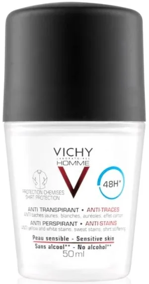 Vichy Homme 48-urni antiperspirant proti belim in rumenim madežem za moške