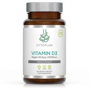Cytoplan Vitamin D3 2500 IU, 60 veganskih tablet