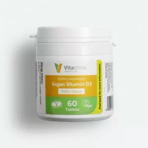 Vegetology Vitashine vitamin D3 v tabletah 1000 iu 60 tablet