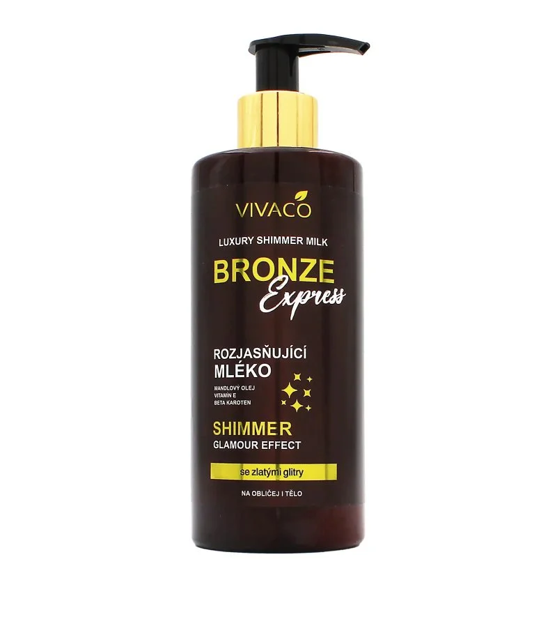 Bronze Express osvetljujoče mleko za telo z bleščicami 300 ml