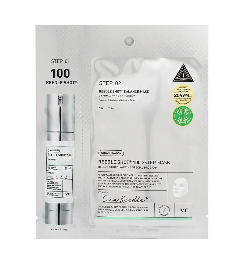 Reedle Shot 100 2 Step Mask učvrstitvena maska za obraz v lističu 1,5+25 g