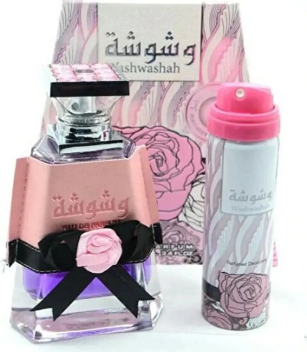 Washwashah 100 ml + DEO v spreju parfumska voda za ženske 75 ml