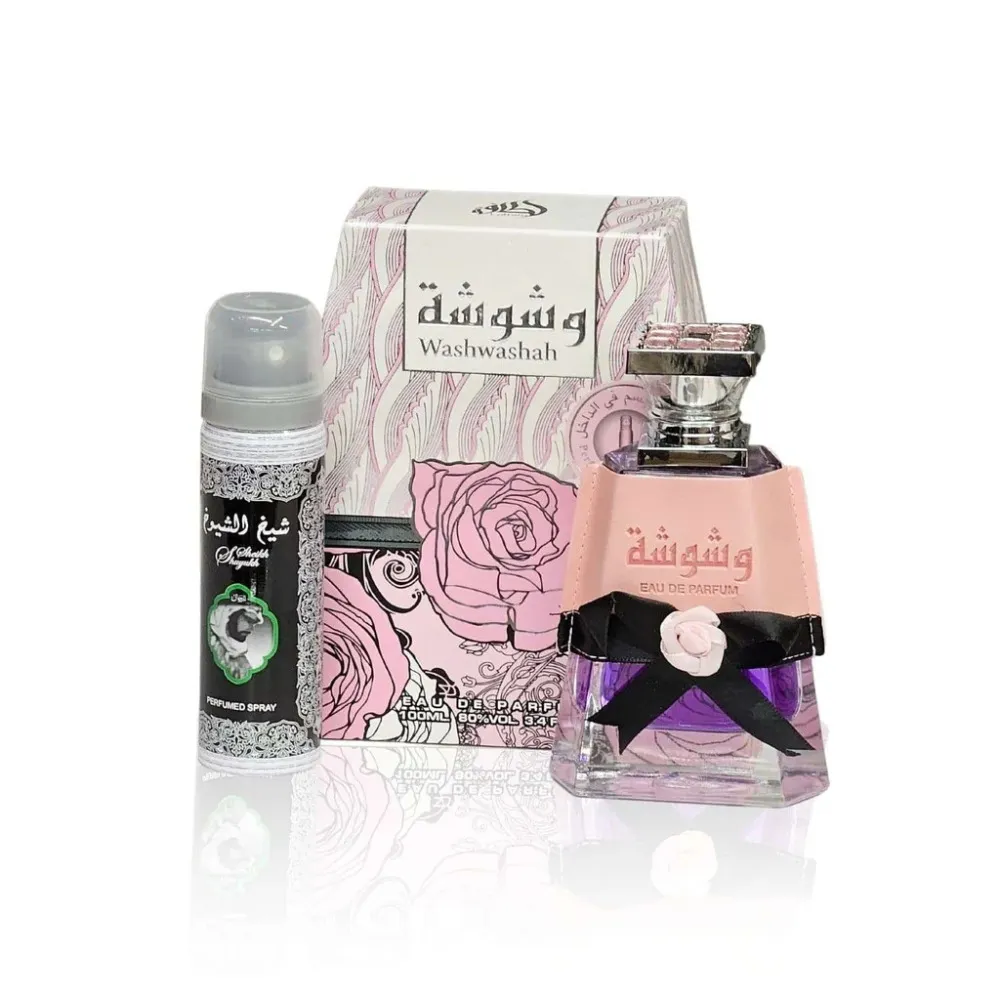 Washwashah 100 ml + DEO v spreju parfumska voda za ženske 75 ml