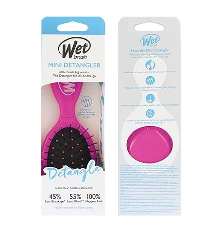Mini Detangler krtača za lase roza