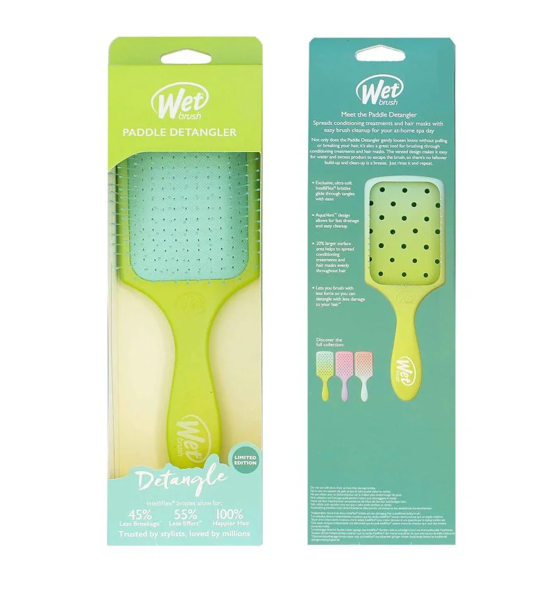 Paddle Detangler Feel Good krtača za lase Ombre - zelena/modra