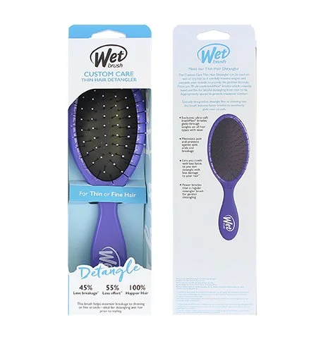 Custom Care Thin Hair Detangler krtača za lase Vijolična