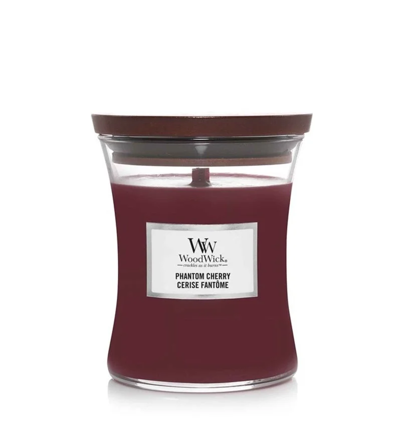 Phantom Cherry dišeča sveča z lesenim stenjem 275 g