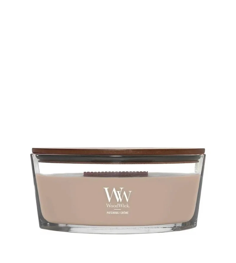 Patchouli Créme dišeča sveča z lesenim stenjem 453,6 g