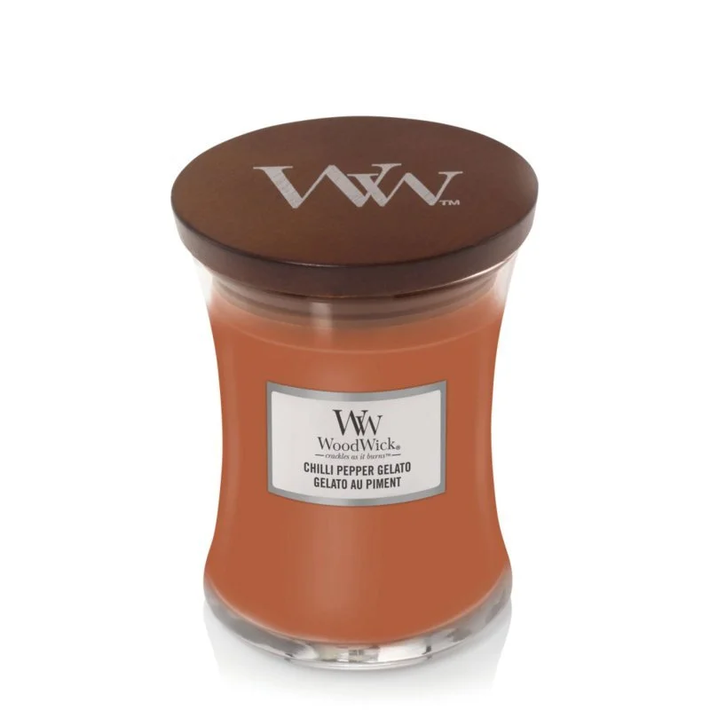 Chilli Pepper Gelato dišeča sveča z lesenim stenjom 275 g