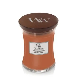 WoodWick Chilli Pepper Gelato dišeča sveča z lesenim stenjom 275 g