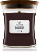 Black Cherry dišeča sveča z lesenim stenjem 275 g