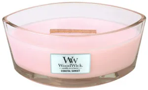 WoodWick Coastal Sunset dišeča sveča z lesenim stenjem 453,6 g