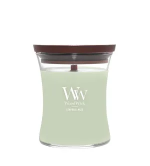 WoodWick Ethereal Haze dišeča sveča z lesenim stenjem 275 g