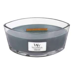 WoodWick Evening Onyx dišeča sveča z lesenim stenjem 453,6 g