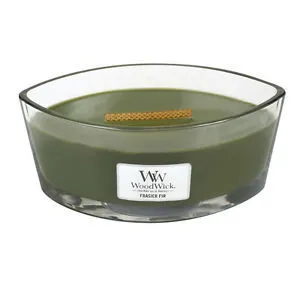 WoodWick Frasier Fir dišeča sveča z lesenim stenjem 453,6 g