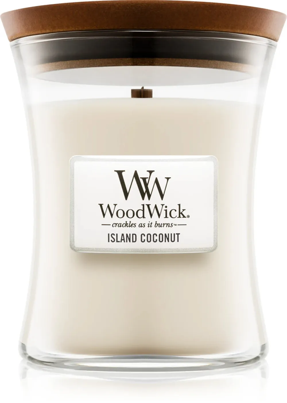 Island Coconut dišeča sveča z lesenim stenjem 609,5 g