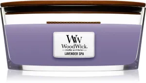 WoodWick Lavender Spa dišeča sveča z lesenim stenjem 453,6 g