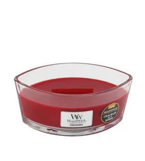WoodWick Pomegranate dišeča sveča z lesenim stenjem 453,6 g
