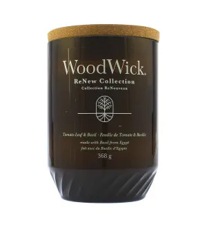 WoodWick ReNew Tomato Leaf & Basil velika sveča 368 g